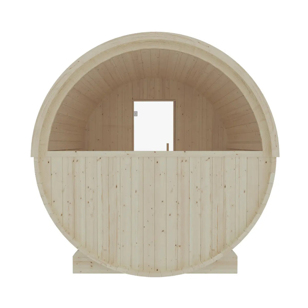 Turku Finnish Barrel Sauna with Terrace and WiFi Heater - Finnish Sauna Builders