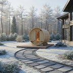 Turku Finnish Barrel Sauna with Terrace and WiFi Heater - Finnish Sauna Builders